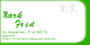 mark frid business card